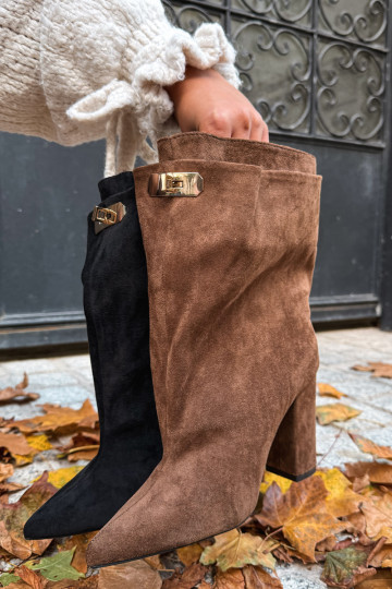 Fiametta warm slip-on ankle boots in brown 2