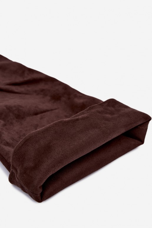 Women's knee-high boots with slim heels in brown color Aderelle