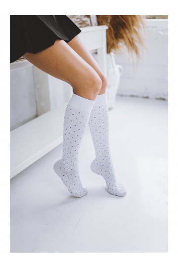 White women's tights IN Dots