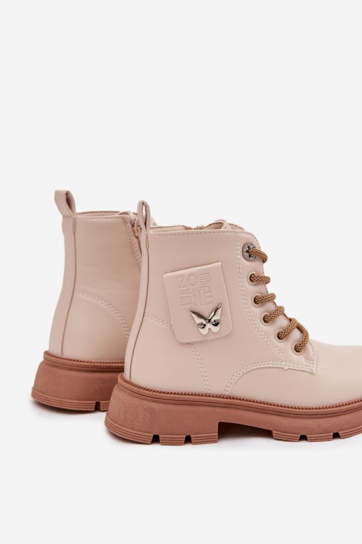 children's insulated ankle boots in sand color Alverina