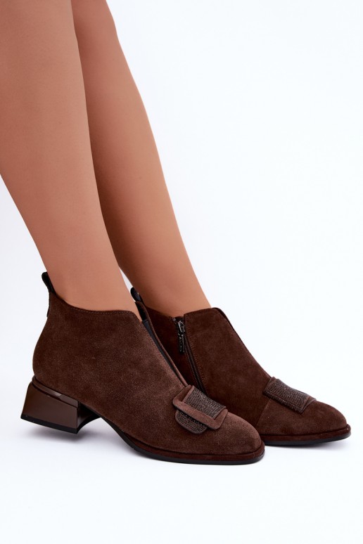 faux suede insulated boots Klocke Artiker 59C0106 in brown
