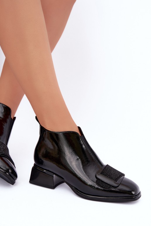patent insulated ankle boots Klocke Artiker 59C0108 in black