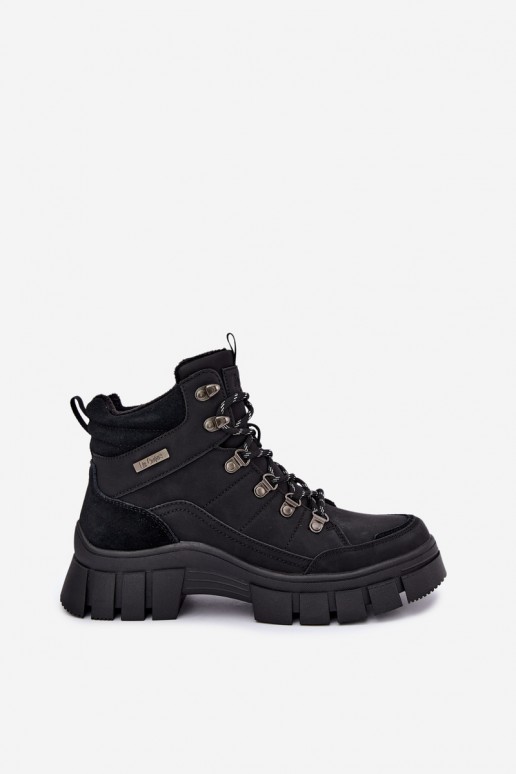 pašiltinti moteriški batai Lee Cooper LCJ-26-31-4580 juodos spalvos
