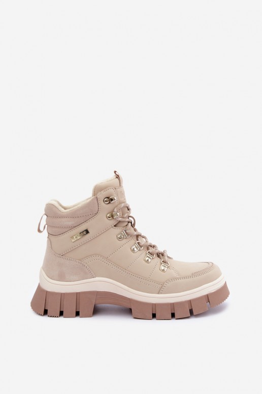 insulated women's shoes Lee Cooper LCJ-26-31-4581 in sand