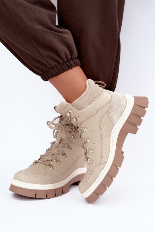 insulated women's shoes Lee Cooper LCJ-26-31-4581 in sand