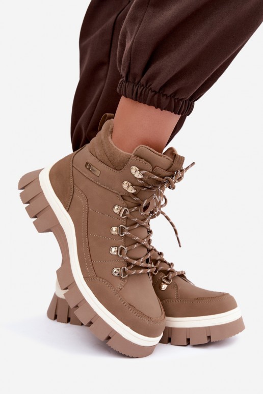 insulated women's shoes Lee Cooper LCJ-26-31-4582 in sand