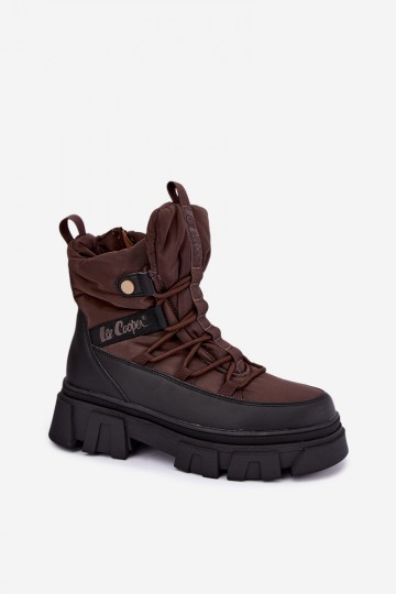 moteriški sniego batai Lee Cooper LCJ-26-01-4631 rudos spalvos