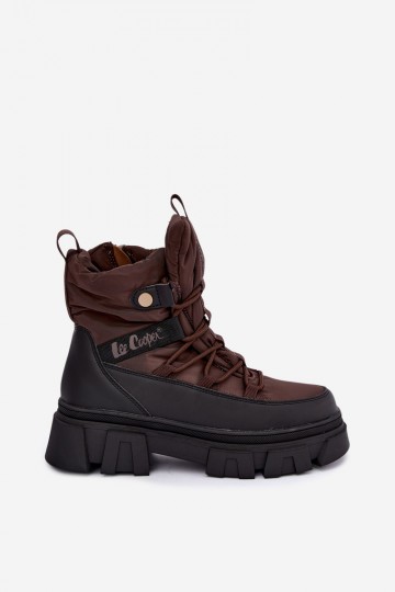 women's snow boots Lee Cooper LCJ-26-01-4631 in brown 2
