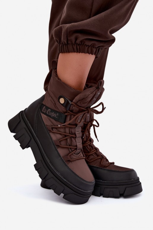 women's snow boots Lee Cooper LCJ-26-01-4631 in brown