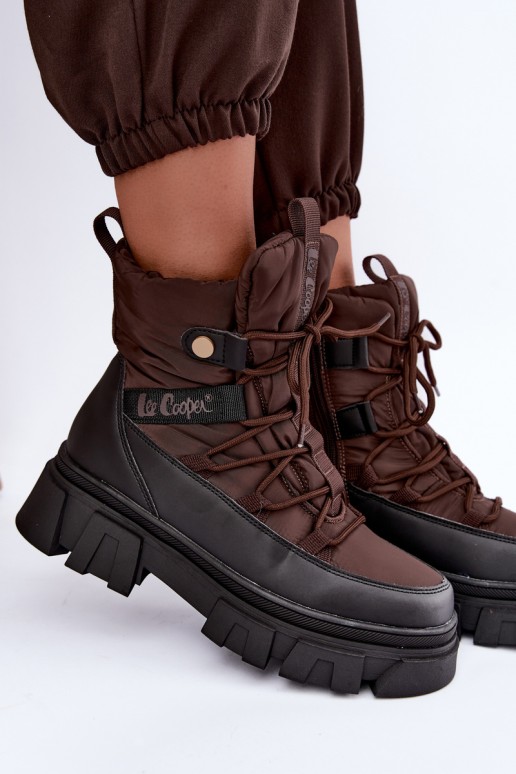 women's snow boots Lee Cooper LCJ-26-01-4631 in brown