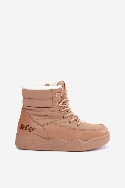lace-up snow boots Lee Cooper LCJ-44-4565 in brown