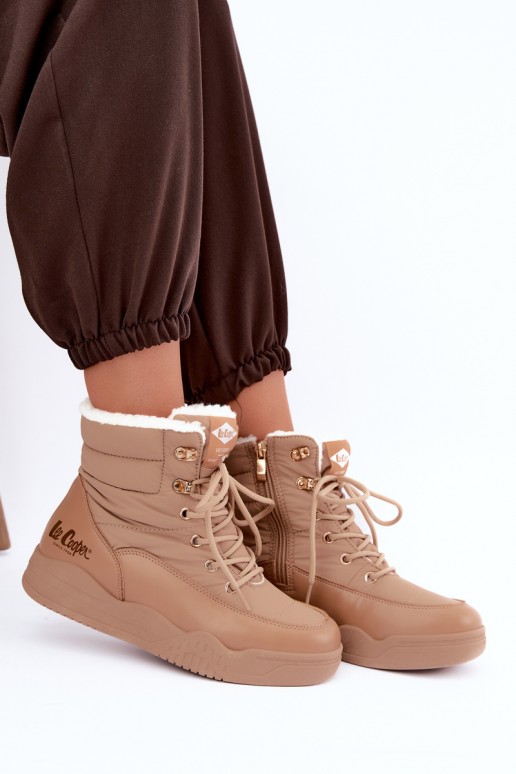 lace-up snow boots Lee Cooper LCJ-44-4565 in brown