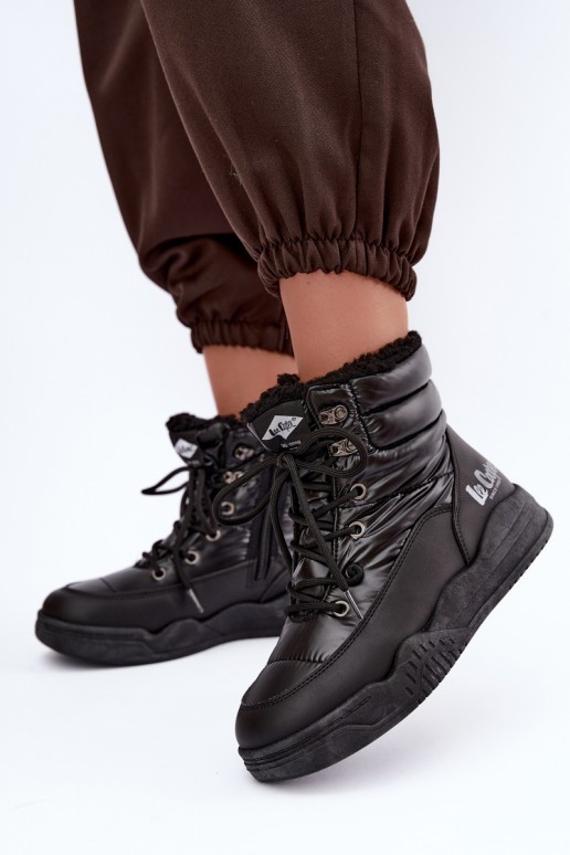 sznurowane zimowe buty Lee Cooper LCJ-44-4562 w kolorze czarnym