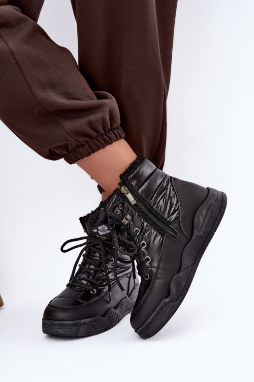 lace-up snow boots Lee Cooper LCJ-44-4562 in black