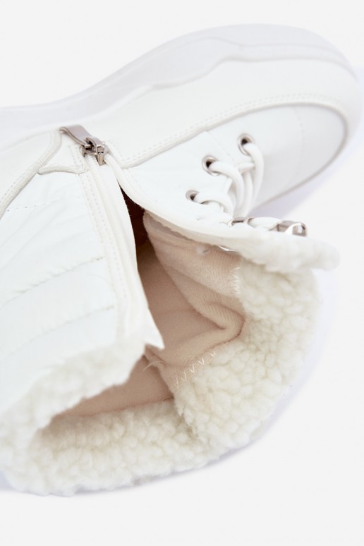 lace-up snow boots Lee Cooper LCJ-44-4563 in white