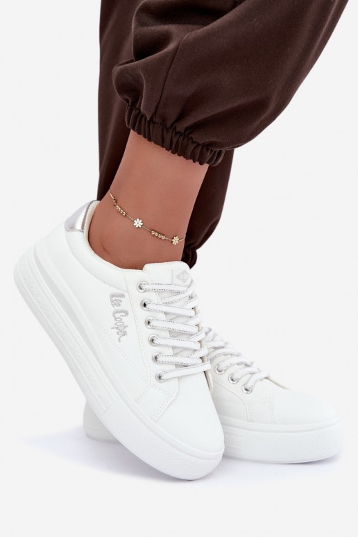 sportbačiai su platforma Lee Cooper LCJ-26-44-4561 baltos spalvos