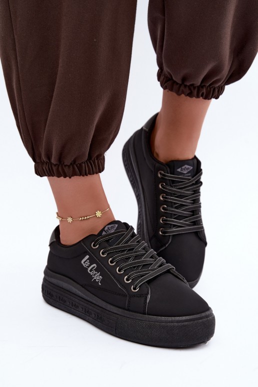 sportowe buty na platformie Lee Cooper LCJ-26-44-4560 w kolorze czarnym