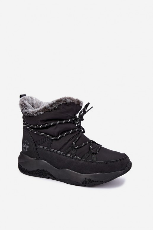 buty śniegowe wsuwane z modnymi detalami Lee Cooper LCJ-24-03-3063 w kolorze czarnym