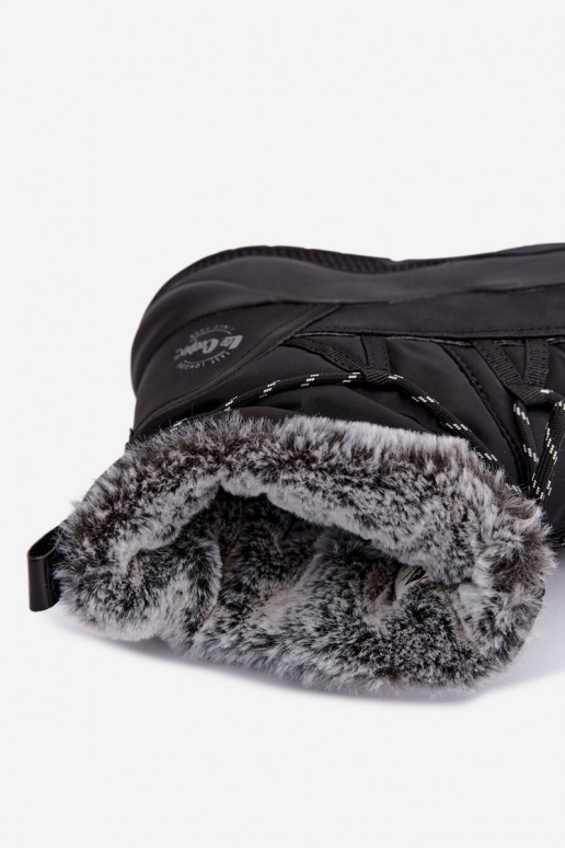 įsispiriami sniego batai su stilingomis detalėmis Lee Cooper LCJ-24-03-3063 juodos spalvos