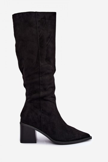 Warm knee-high boots in black Isenna 2