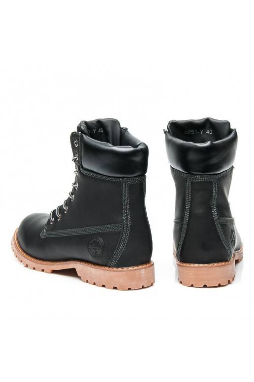 Stylowe czarne botki 0251B / S3-46P