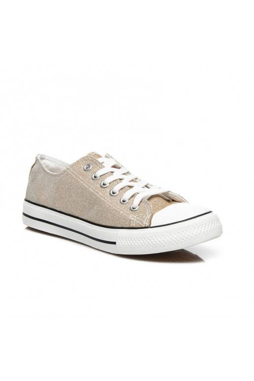 Sneakersy ozdobione brokatem Princess Gold BL42GO