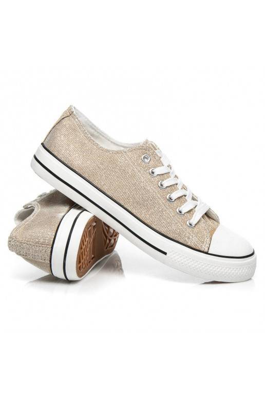 Sneakersy ozdobione brokatem Princess Gold BL42GO