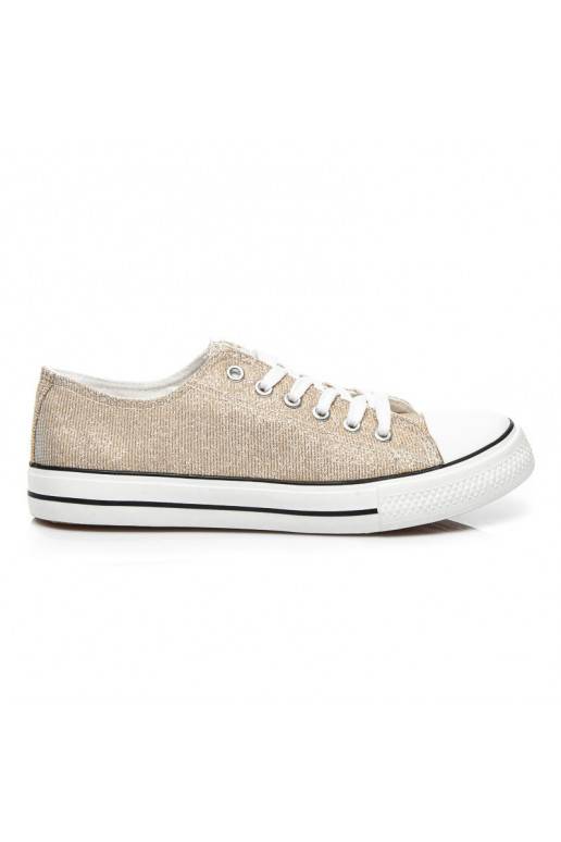 Glitter decorated sneakers Princess Gold BL42GO