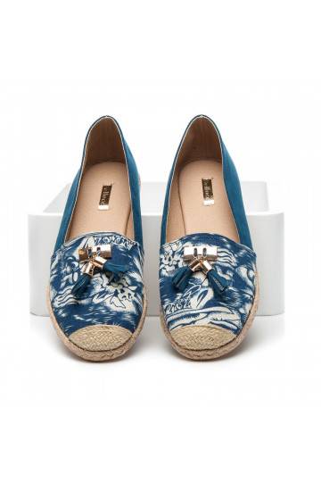 Espadryle Jeans Blue Suede BL22-520BL 2