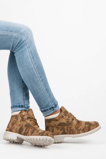 Kamufliažiniai  eko odos "TIMBER" modelio aulinukai iš IDEAL W-3056C  - 7 2