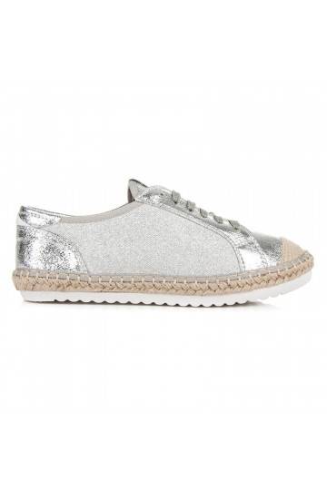 Textile gray and silver espadrilles HSYFA11S 2