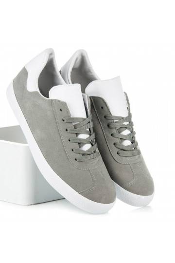 Men's gray and white casual shoes 85-158G 2