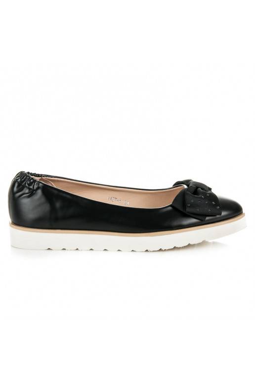 Black VICES ballerinas with decorated bows 1157-1B