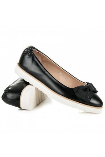 Juodos VICES balerinos su dekoruotais kaspinėliais 1157-1B  - 6