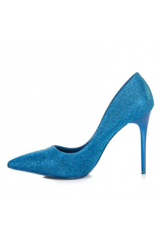Shiny blue high-heeled shoes LEI-105BL