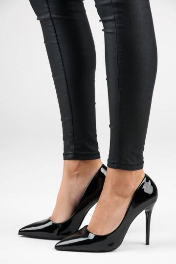 Juodos spalvos lakuoti aukštakulniai bateliai LL-89B  - 1