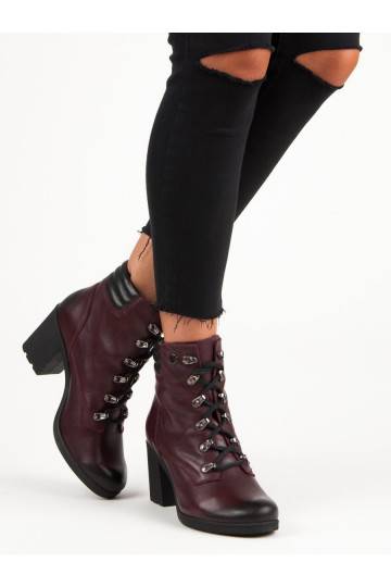 Moteriški tamsiai raudoni batai VINCEZA Lace Up 1274/5BUR 2