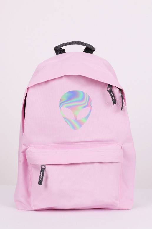 Backpack Alien Hologram Powder Pink  - 1