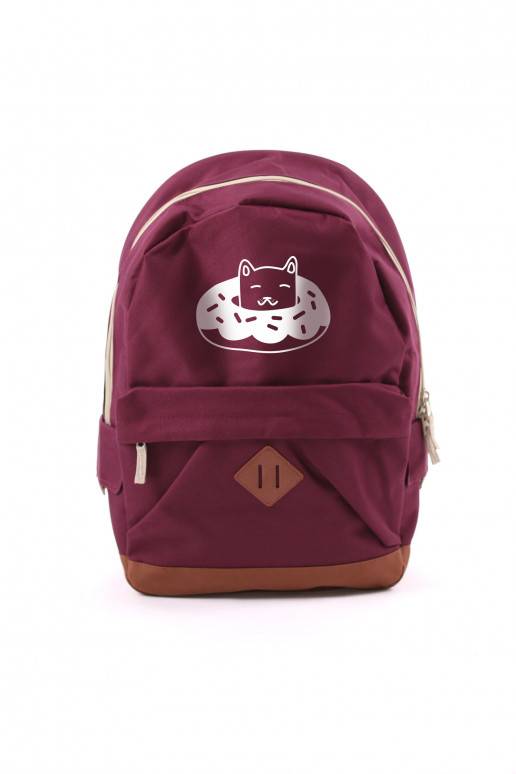 Bordo  Backpack Retro Donut Cat  - 1 Bordo  Backpack Retro Donut Cat  - 1