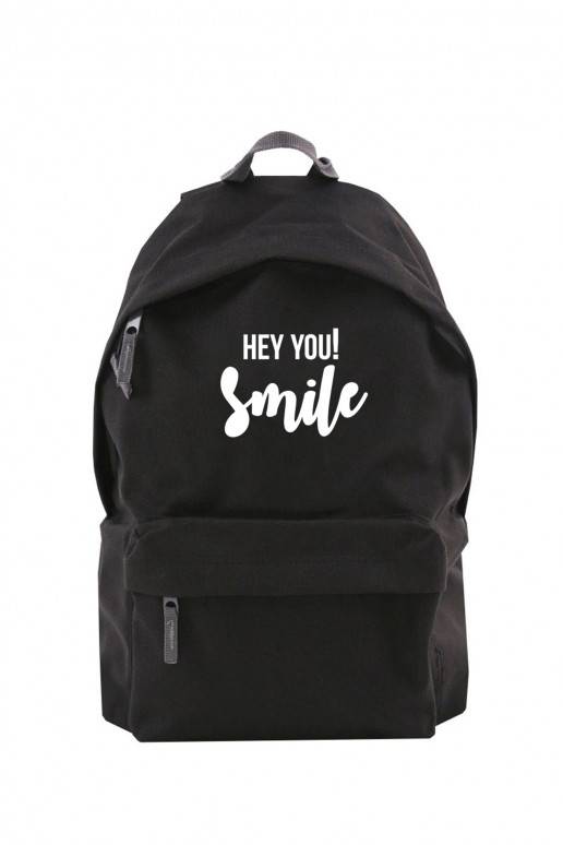 Black  Backpack "Hey You Smile"  - 1