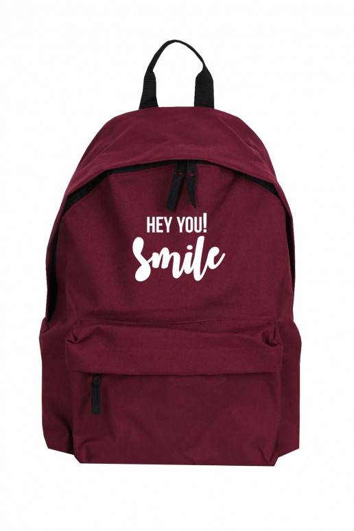 Bordo  Backpack "Hey You Smile"  - 1 Bordo  Backpack "Hey You Smile"  - 1