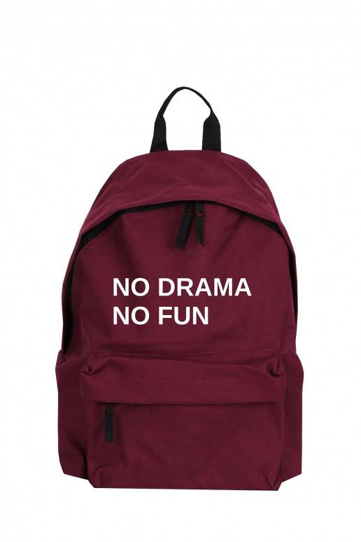 Bordo  Backpack "No drama No fun"  - 1 Bordo  Backpack "No drama No fun"  - 1