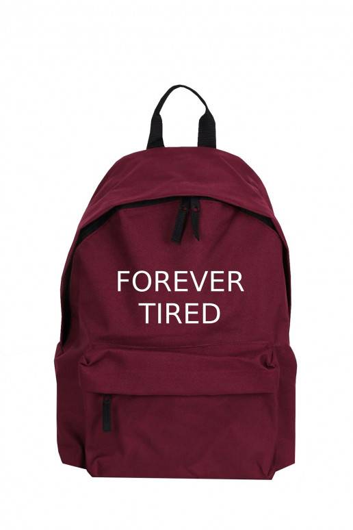 Bordo  Backpack "Forever tired"  - 1 Bordo  Backpack "Forever tired"  - 1