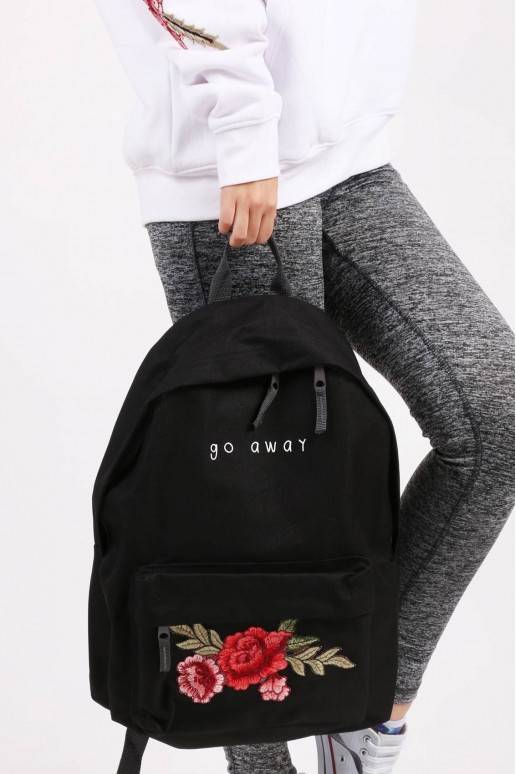 black Backpack "Go Away"  - 1