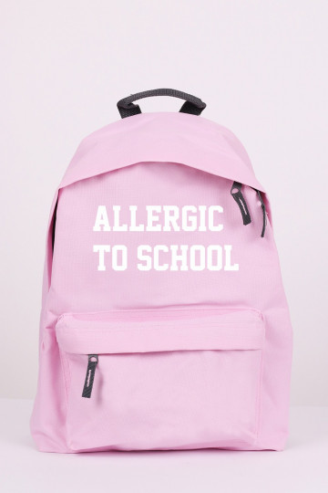 pink Backpack Allergic to School  - 1