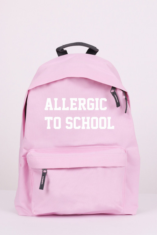 pink Backpack Allergic to School  - 1 pink Backpack Allergic to School  - 1