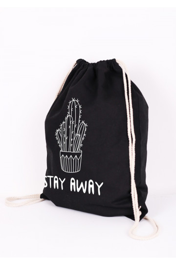 Black kit - Backpack Canvas Stay Away  - 1 2