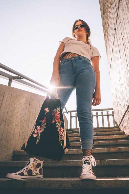 Kit Bag Canvas Big Roses  - 3