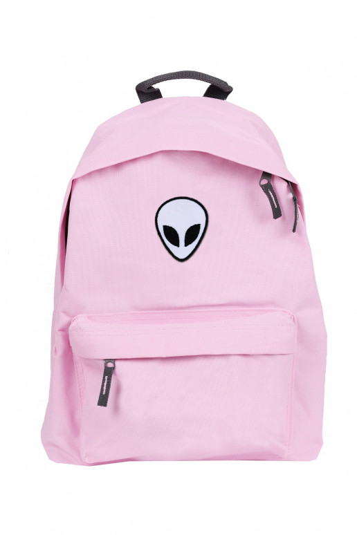 pink Backpack Alien Patch  - 1
