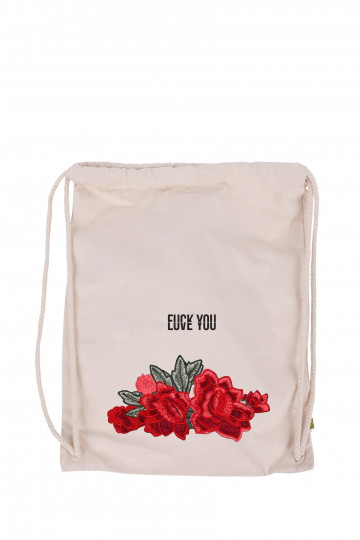 Backpack - kit bag Canvas Premium Fuck Love Rose Patch  - 1